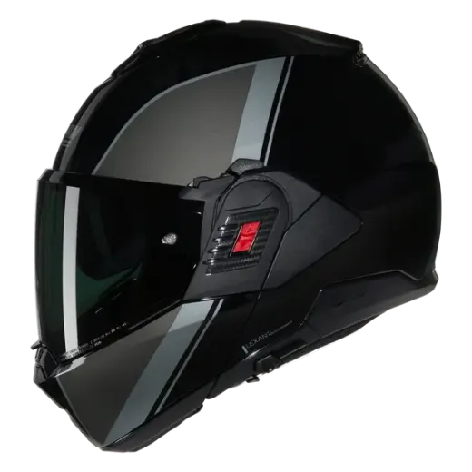 Immagine di CASCO N120-1 VERNICIATURA SPECIALE 341 NOLAN NERO GRIGIO ARGENTO 