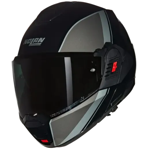 Immagine di CASCO N120-1 VERNICIATURA SPECIALE 341 NOLAN NERO GRIGIO ARGENTO 