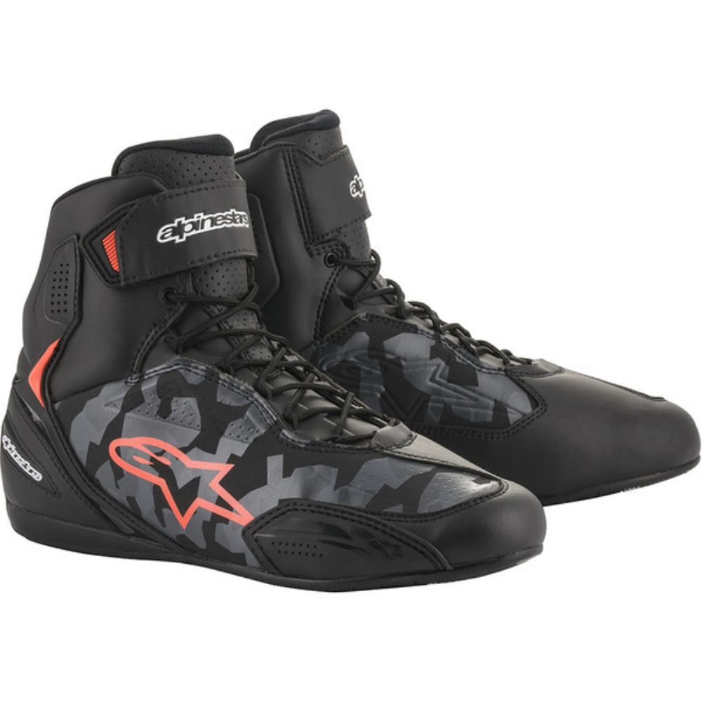 Immagine di SCARPA FASTER 3 ALPINESTARS - BLACK GRAY CAMO RED FLUO