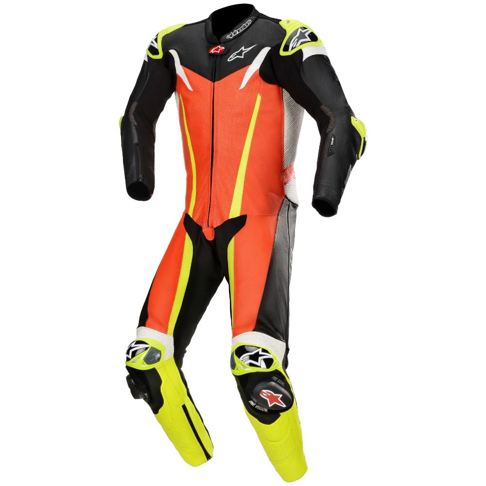 Immagine di TUTA GP TECH V3 1 PC ALPINESTARS - RED FLUO/BLACK/YELLOW FLUO