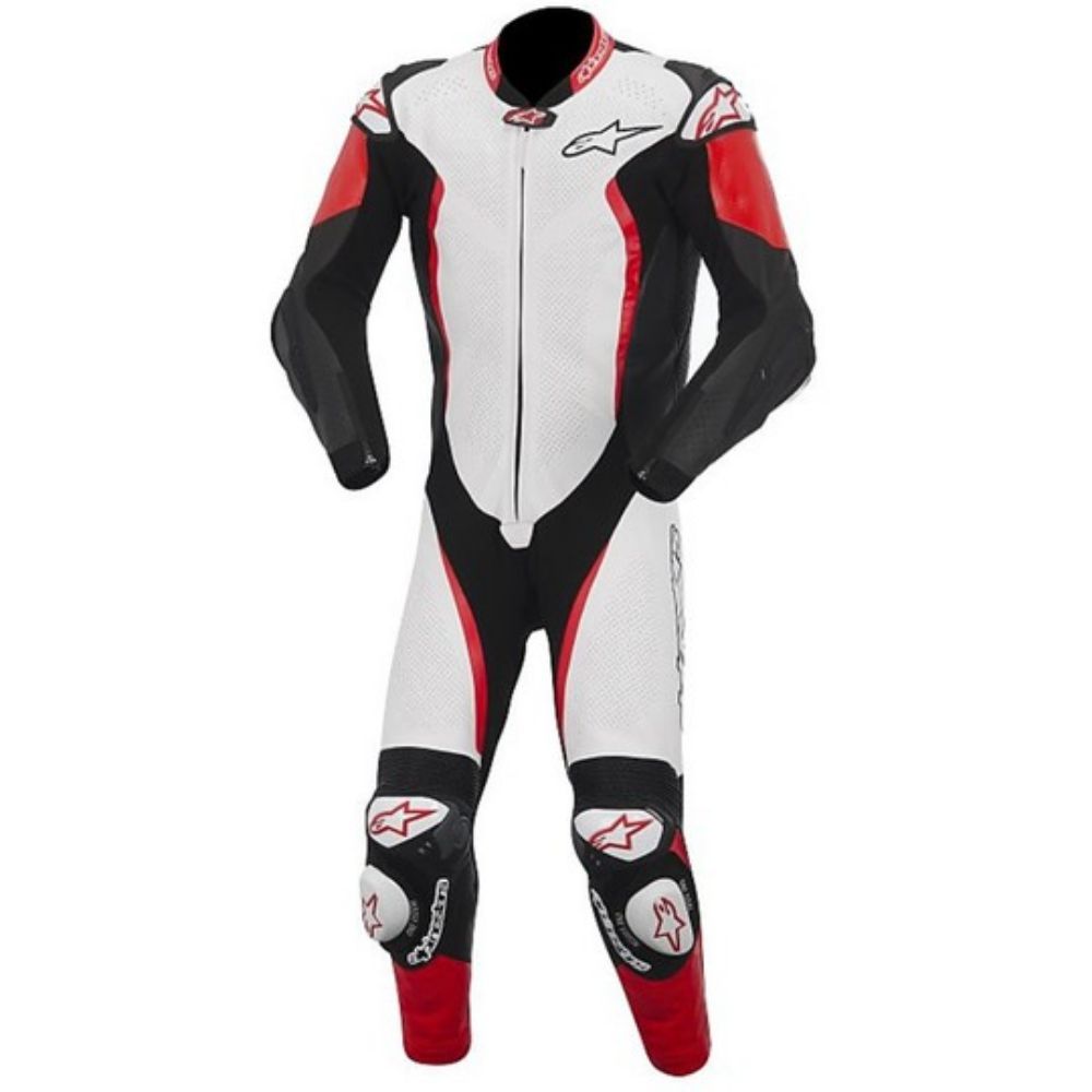 Immagine di TUTA GP TECH LEATHER SUIT ALPINESTARS - WHITE/BLACK/RED