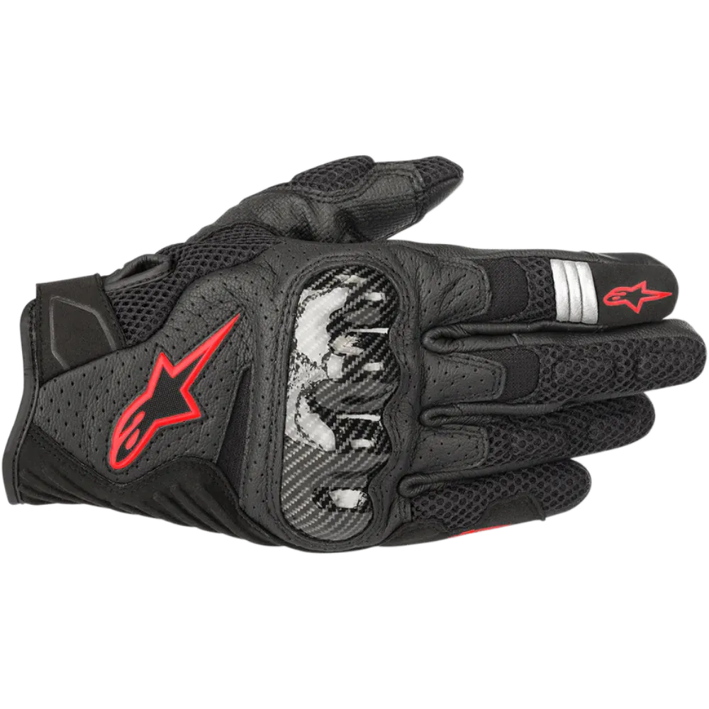 Immagine di SMX-1 AIR V2 GUANTI Black/Red Fluorescent ALPINESTARS 