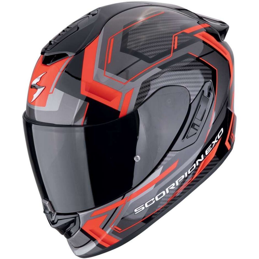 Immagine di CASCO EXO-1400 EVO II AIR LINART BLACK RED FLUO SCORPION