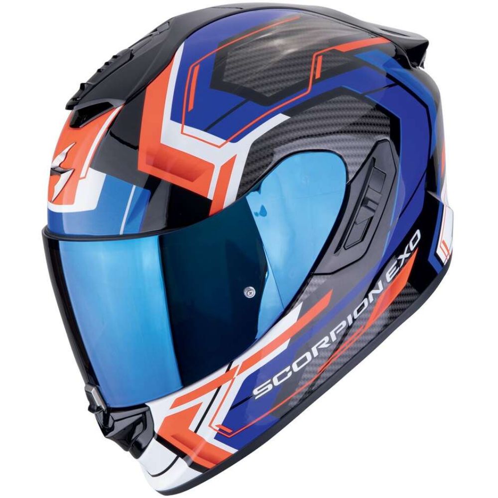Immagine di CASCO EXO-1400 EVO II AIR LINART BLACK BLUE RED SCORPION