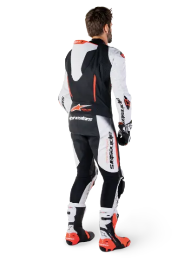 Immagine di TUTA IN PELLE GP-R7 1PC AKPINESTARS BIANCO NERO
