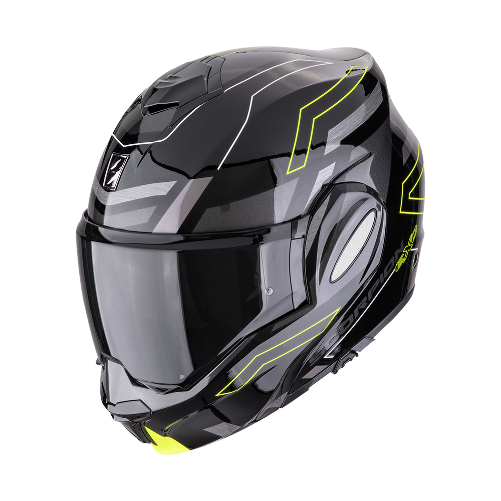 Immagine di CASCO EXO-TECH EVO CONQUER NERO NEON GIALLO SCORPION