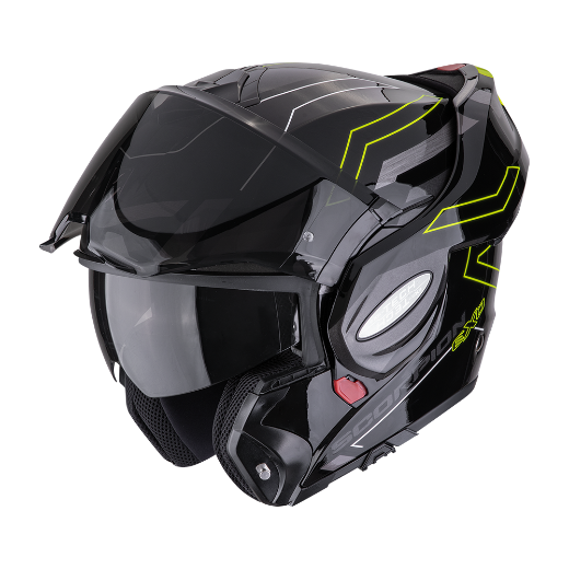 Immagine di CASCO EXO-TECH EVO CONQUER NERO GIALLO SCORPION