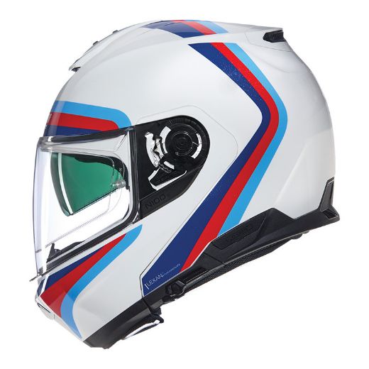 Immagine di CASCO N100-6 ASSOLUTO 347 BIANCO BLU ROSSO