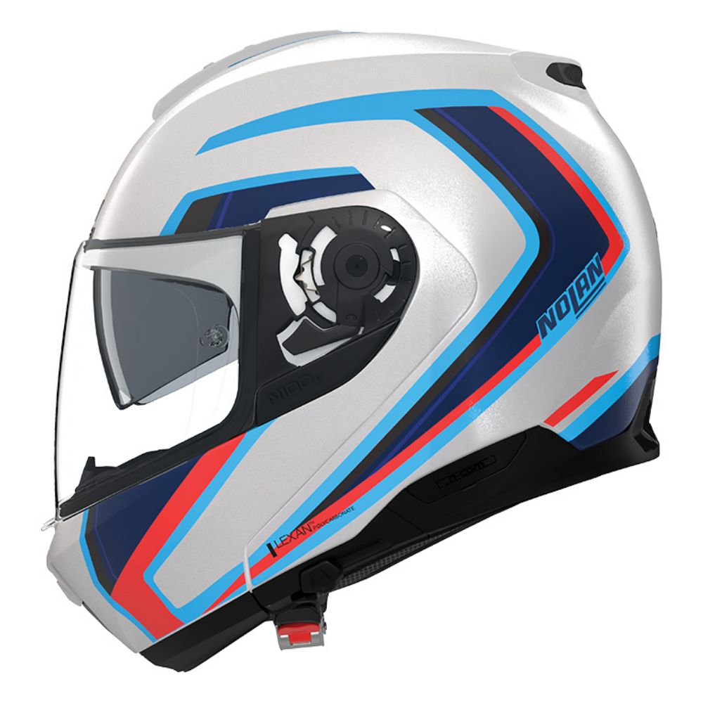 Immagine di CASCO N100-6 RADIANTE COLORE 358 BIANCO BLU ROSSO 