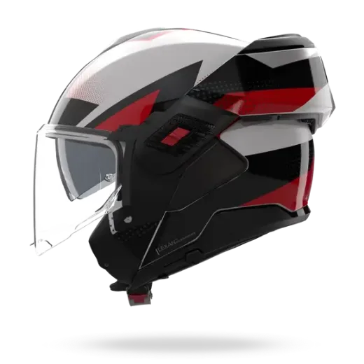 Immagine di CASCO N120-1 CICLONE 363 BIANCO NERO ROSSO NOLAN