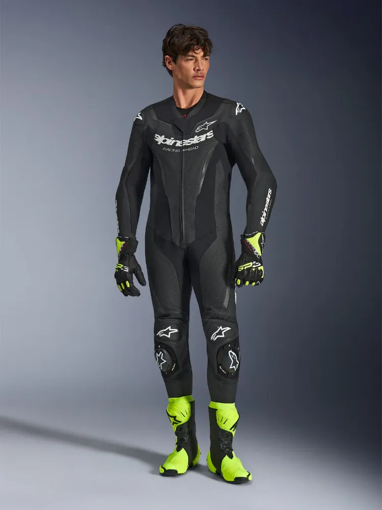 Immagine di TUTA IN PELLE GP FORCE V2 1 PEZZO NERA ALPINESTARS