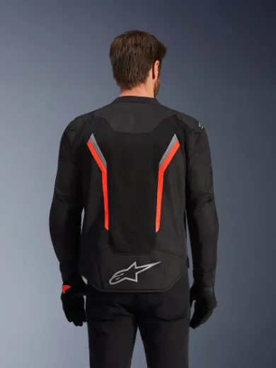 Immagine di GIACCA AST V3 AIR NERO ROSSO FLUO ALPINESTARS
