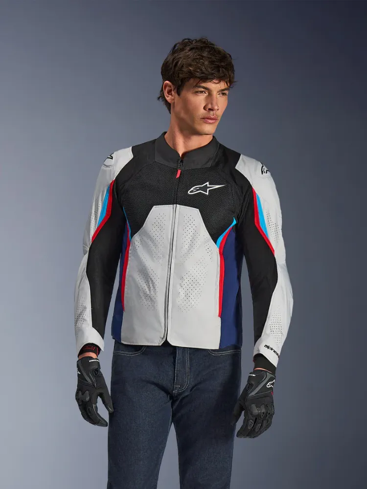 Immagine di GIACCA AST V3 AIR BAINCO ROSSO BLU ALPINESTARS