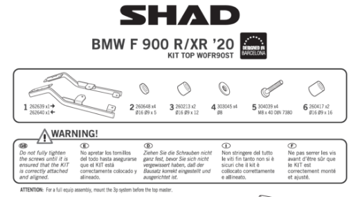 Immagine di ATTACCO PER BAULETTO POSTERIORE BMW F900R/XR